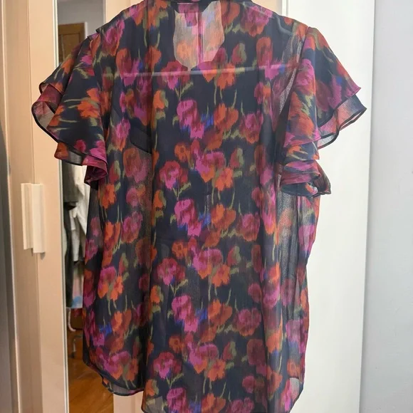 Ralph Lauren Floral Blouse - Red and Purple - Picture 4 of 4